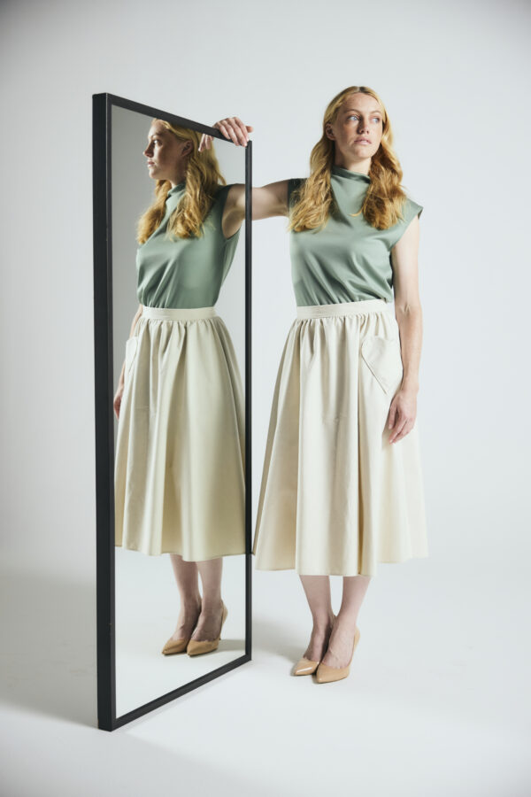 Turtleneck top in soft green colour - Billede 2