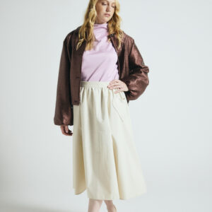 Turtleneck top in delicate violet colour