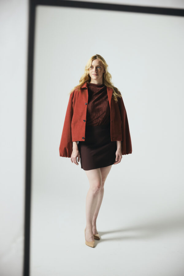 Plum colour a-skirt - Billede 2