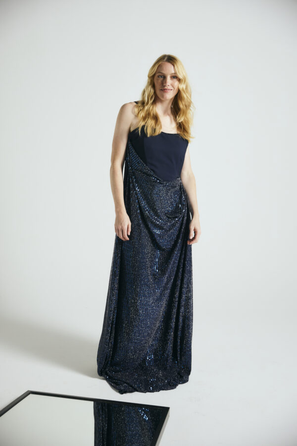 Midnight blue sequin dress - Billede 3