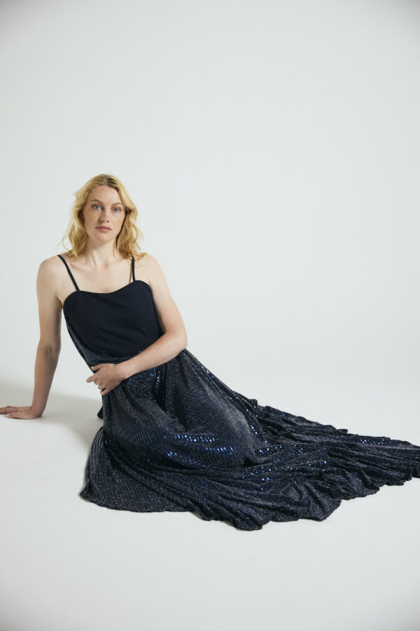 Midnight blue sequin dress - Billede 4