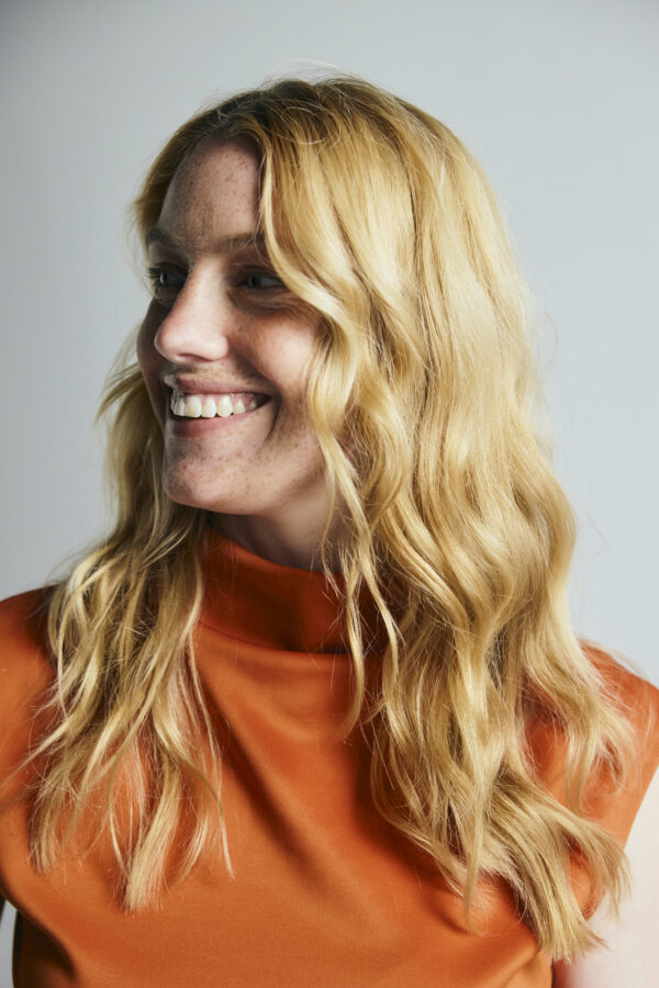 Turtleneck top in burned orange colour - Billede 4