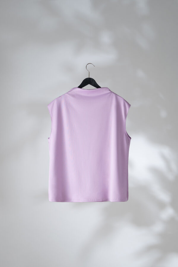 Turtleneck top in delicate violet colour - Billede 4