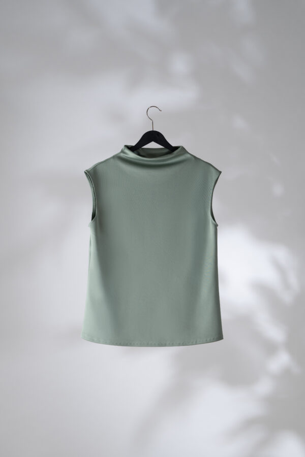 Turtleneck top in soft green colour - Billede 4