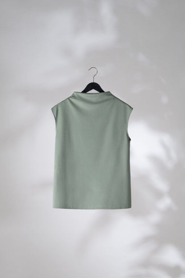 Turtleneck top in soft green colour - Billede 5