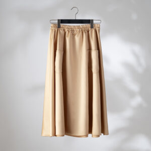 Long golden skirt with pockets