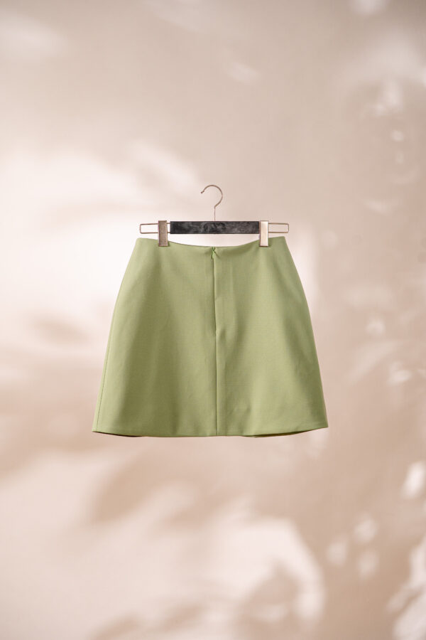 Bold A-skirt in green with decorated seashells - Billede 4