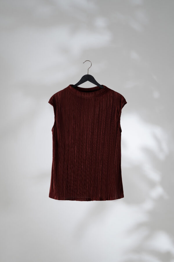 Turtleneck top in delicate cobber colour - Billede 3